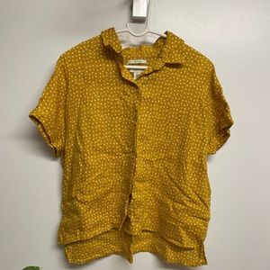 Mustard Linen Top